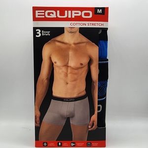 Equipo Men's 3 Pack Boxer Briefs Blue Size Medium